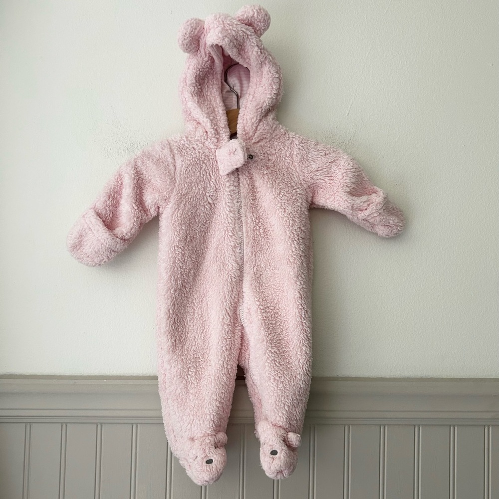 Carter's Soft Pink Fleece Footed Coverall newborn